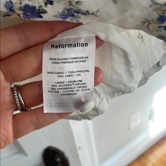 Reformation Linen Floral Mini Dress - Picture 4 of 4